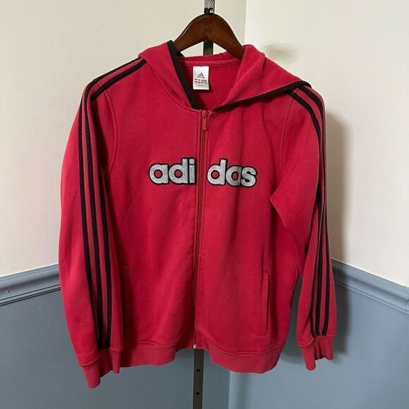 Adidas Tops - Adidas Full Zip Hooded Sweatshirt Hoodie Jacket Size XL